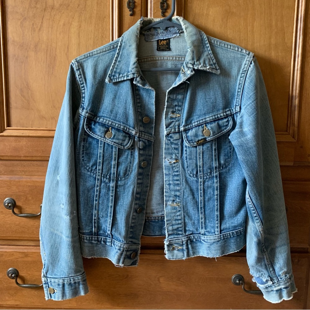 Vintage 1970s Lee Denim Jacket in Light Blue